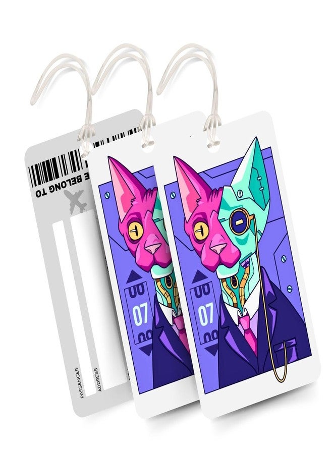 Brandian 01 Qty PVC Luggage Tags & Bag Tags for Suitcases - Vacation Message Print, with Silicon Strap (Multicolour) - Image 2